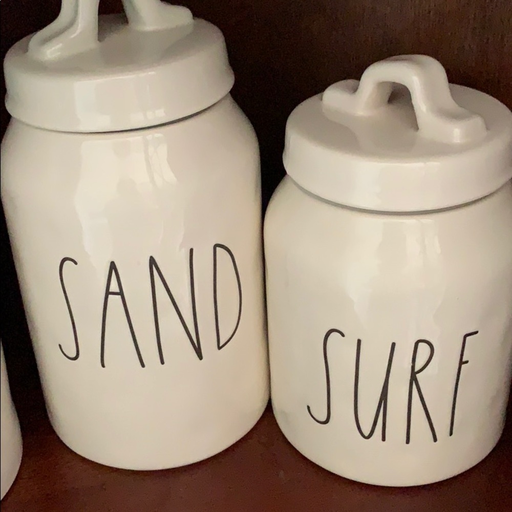 Rae Dunn “Surf” And “Sand” canisters